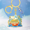 Soft Enamel Forbidden City Building Keychain Keychain Couple Schoolbag Pendant Museum Cultural Souvenir