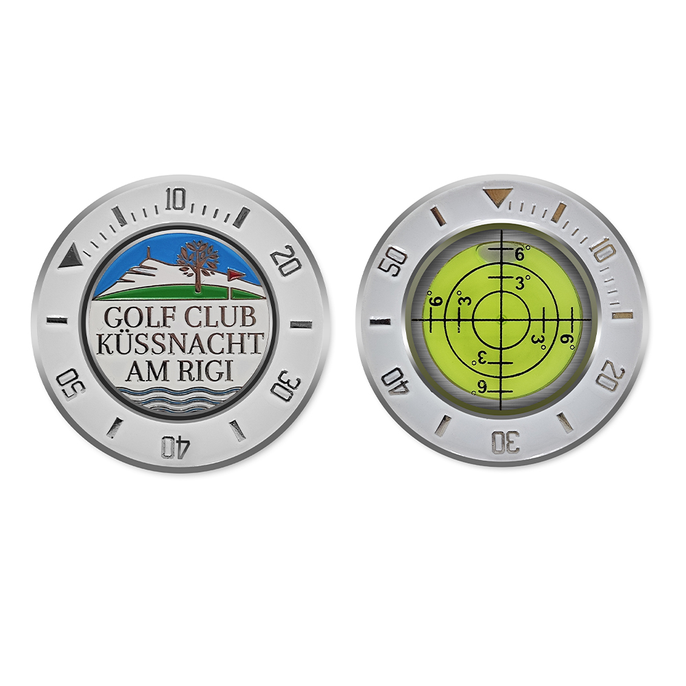 Golf level ball marker