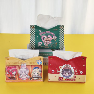 Cartoon Anime Colored Tissue Box Bathroom Cartoon Paper Box Storage Box Car Creative Tissue Box