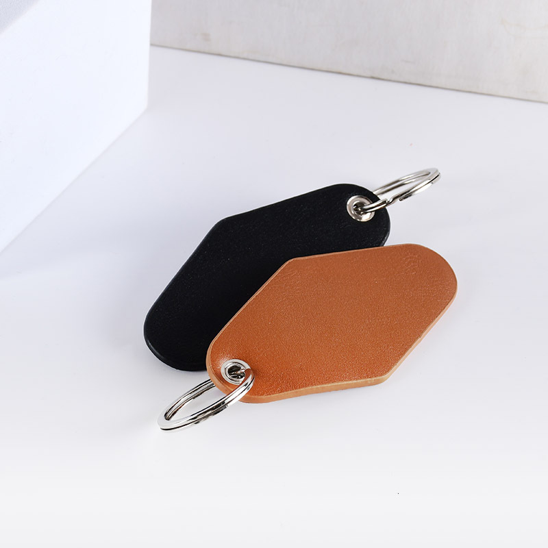 Wholesale PU Leather Luggage Pendant Keychain Diamond Key Tag Hanging Tag Label Can Print LOGO