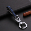 Microfiber Leather Keychain Personalized Couple Car Keychain Pendant Creative Double Ring Keychain