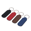 Leather keychain laser printable logo blank small gift advertising gift PU leather key pendant