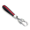 Thickened braided rope keychain high-grade metal men and women handmade DIY leather car keychain keychain pendant