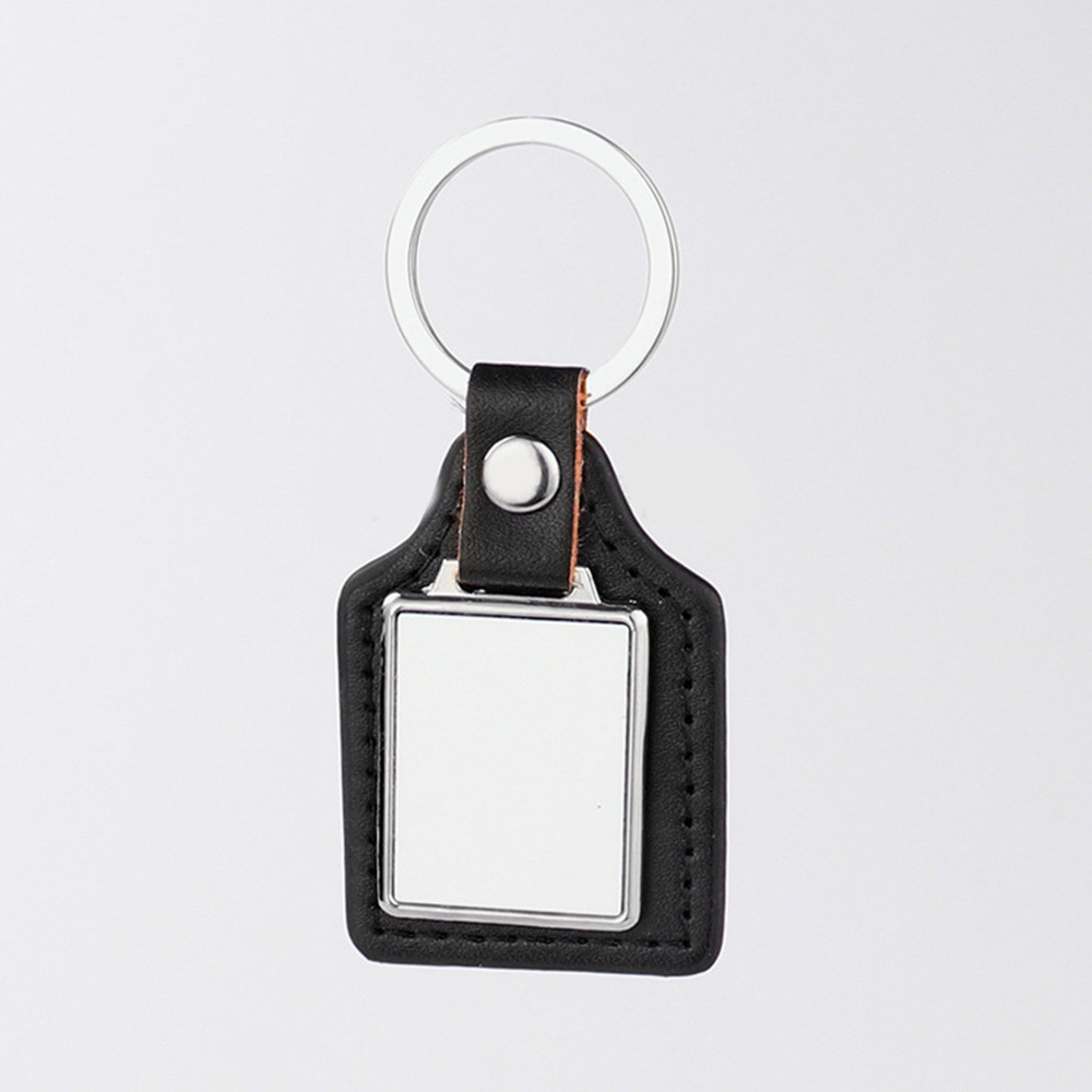 Manufacturers Supply Blank Thermal Transfer Oval Key Pendant DIY Creative Simple Metal Keychain Wholesale