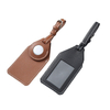 pu luggage tag protective cover leather airtag tracker anti-lost locator suitcase tag leather case