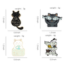 Cats only see fish Cute and funny cat combination badge Fashion small animal brooch jewelry