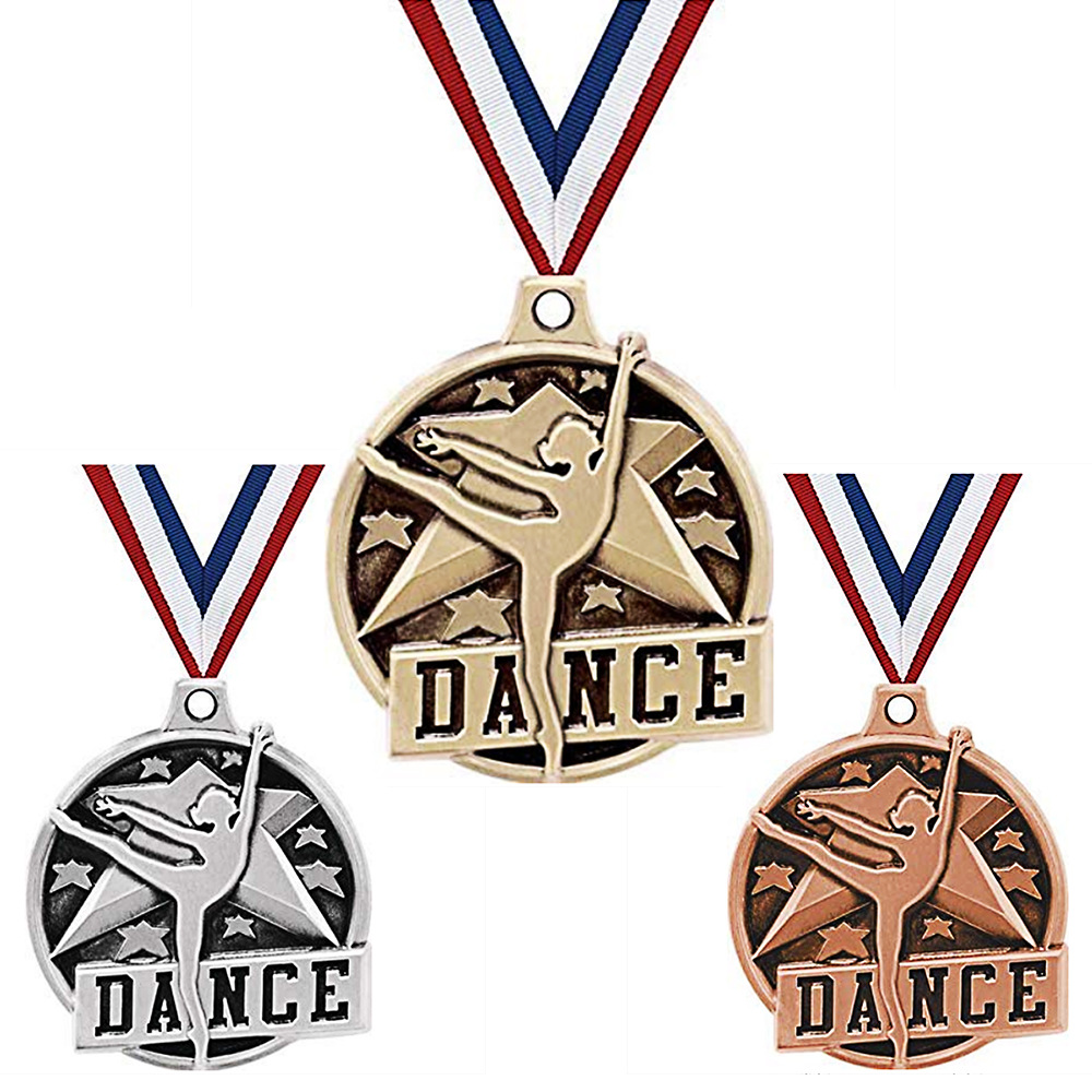 Metal Children's Primary School School Corporate Club Ballet Dance Activity Competition Medal Commemorative Ribbon Medal