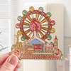 Tianjin Eye Rotating Fridge Magnet Customized Metal Ferris Wheel Scenic Ticket Cultural and Creative Souvenir Gift Refrigerator