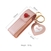 Factory PU Love Lipstick Bag Fashion Women Keychain Pendant Leather Accessories Mini Makeup Storage Bag Small Gift