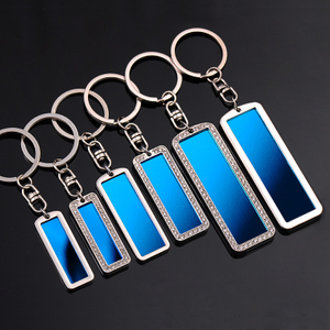 Car license plate keychain laser engraving phone number tourism graduation gift mini anti lost metal keychain