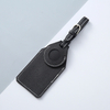 pu luggage tag protective cover leather airtag tracker anti-lost locator suitcase tag leather case