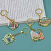 Metal Paint Keychain Customization Cultural And Creative Museum Tourism Souvenirs Corporate Gift Keychain Pendant Customization