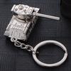 Creative Men's Car Pendant Personality Tank World T34 Model Keychain Father's Day Small Gift Buckle