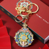 Rotating Keychain Paint Souvenir Pendant Chinese Style Zinc Alloy Metal Keychain