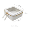 PU White Cosmetic Bag Toiletry Bag Travel Portable Waterproof Toiletry Storage Cosmetic Bag Square Small Bag