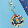 Xi'an Museum Rotatable Cultural Keychain Qianlong Tengyuan Art Alloy Paint Pendant Gift