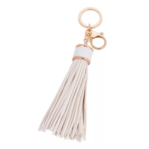 Customized Cross-border Fashion Creative Leather Tassel Keychain Car Pendant Bag Pendant Small Gift Personalized Tassel Keychain Pu Leather Keychain Pendant Customized Exclusive Logo