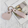 Macaron Love PU Leather Keychain Pendant Creative Accessories Cross-border Heart-shaped Pendant Bag Key Jewelry