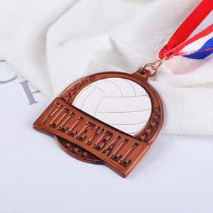 Metal swimming medal volleyball competition medal sports marathon running hanging plaque commemorative gold medal