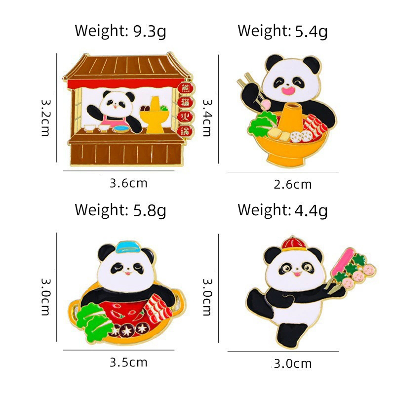 Sichuan Chengdu Chongqing tourist souvenirs creative hot pot cute trendy giant panda refrigerator magnet magnetic stickers