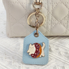 Cute Fox Animal PU Leather Small Pendant Couple Alloy Keychain