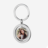 Heat transfer keychain metal rotating double-sided patch heat sublimation keychain can print photos and text