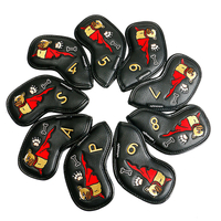 Golf Supplies Golf Irons Set Club Cap Set Voltage Digital Club Head Protective Cover Waterproof Velcro Closure