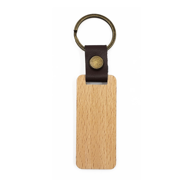 Customized Wooden Leather Keychain Keychain Bag Pendant Car Keychain Pendant Manufacturer Printed Logo Leather Keychain Car Keychain Unisex Car Leather Keychain Pendant