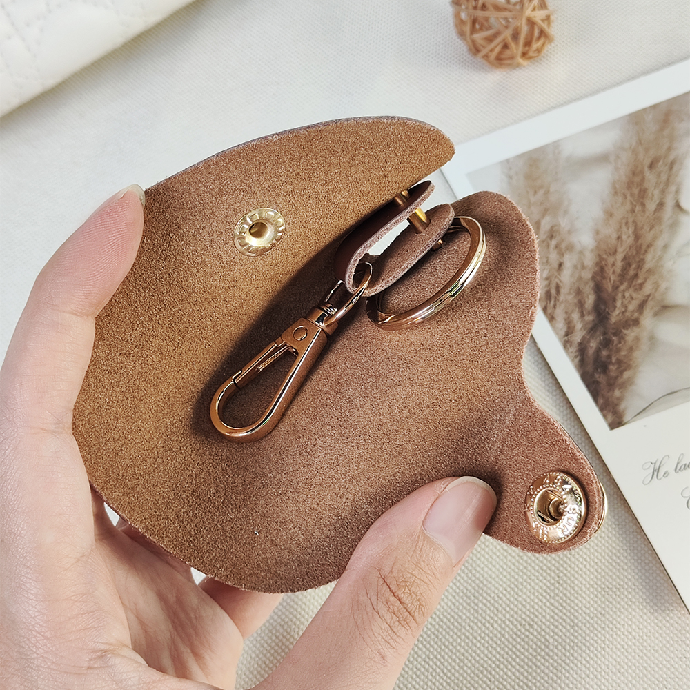 First Layer Cowhide Key Bag Multifunctional Genuine Leather Car Key Bag Door Handmade Creative Key Storage Bag Wholesale