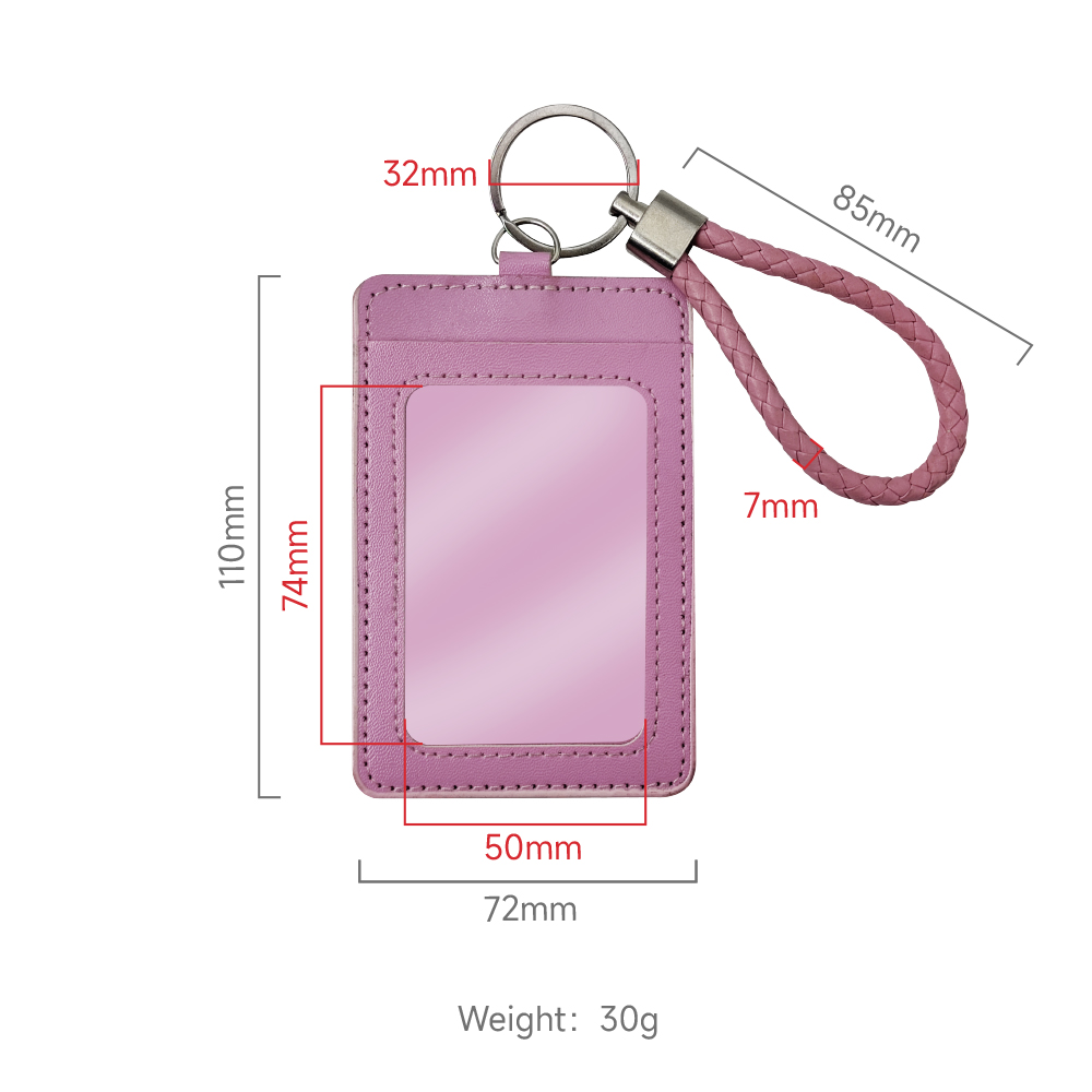 Double Layer Color Card Slot PU Leather Card Holder Imitation Leather ID Card Holder Brand Card Holder High-end Work Card Holder