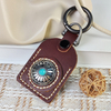 Hand-stitched Vintage Cowhide Car Keychain Creative Small Gift Exquisite Key Pendant