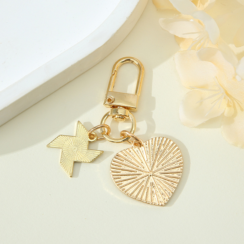 Small Fresh Flower Keychain Series Travel Commemorative Handheld Gift Metal Alloy Keychain