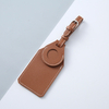 pu luggage tag protective cover leather airtag tracker anti-lost locator suitcase tag leather case