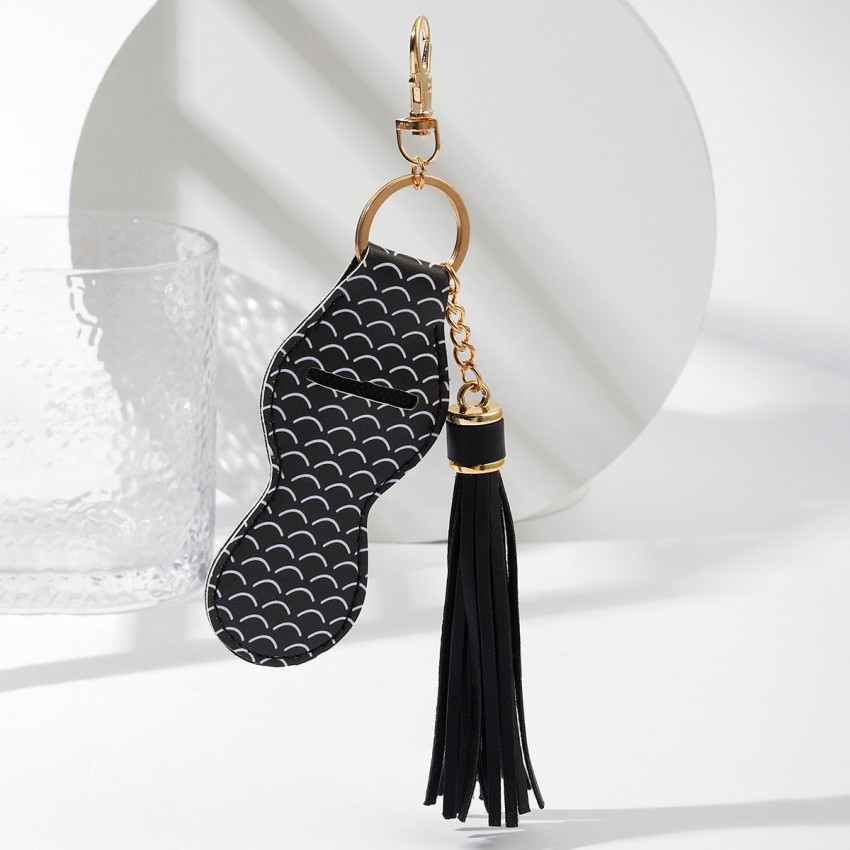 Hot sale leather tassel lipstick bag PU bag key pendant key ring