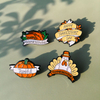 Creative cartoon brooch cute turkey shape badge festive atmosphere pin men and women clothing accessories wholesale