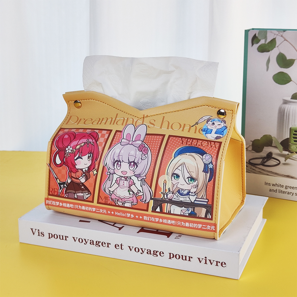 Cartoon Anime Colored Tissue Box Bathroom Cartoon Paper Box Storage Box Car Creative Tissue Box