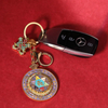 Zinc Alloy Rotating Keychain Paint Souvenir Pendant Ethnic Style Metal Keychain