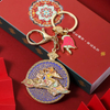 Rotating Keychain Paint Souvenir Pendant Chinese Style Zinc Alloy Metal Keychain