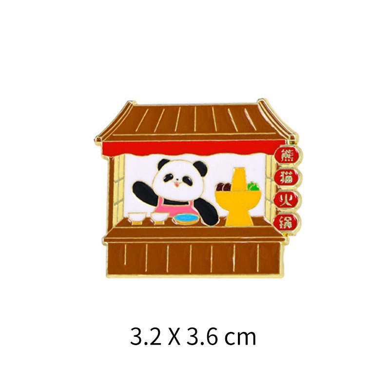 Sichuan Chengdu Chongqing tourist souvenirs creative hot pot cute trendy giant panda refrigerator magnet magnetic stickers