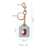 Cute Fox Animal PU Leather Small Pendant Couple Alloy Keychain