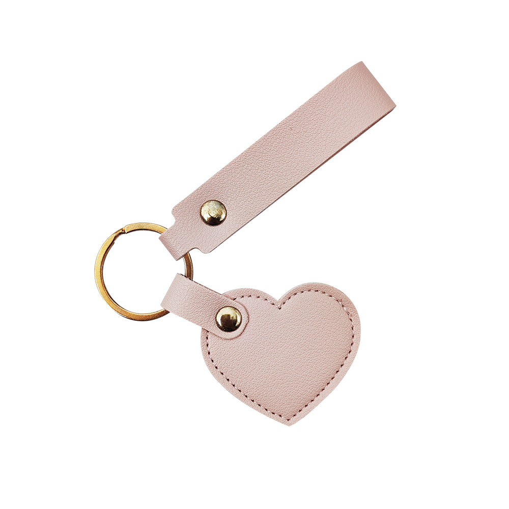 Macaron Love PU Leather Keychain Pendant Creative Accessories Cross-border Heart-shaped Pendant Bag Key Jewelry