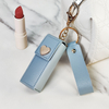 PU Love Lipstick Keychain Pendant Cross-border Thickened Leather Car Accessories Mini Storage Bag Gift Hanging