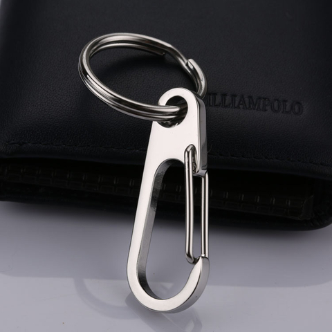 Stainless steel keychain men's metal keychain stainless steel car keychain wholesale