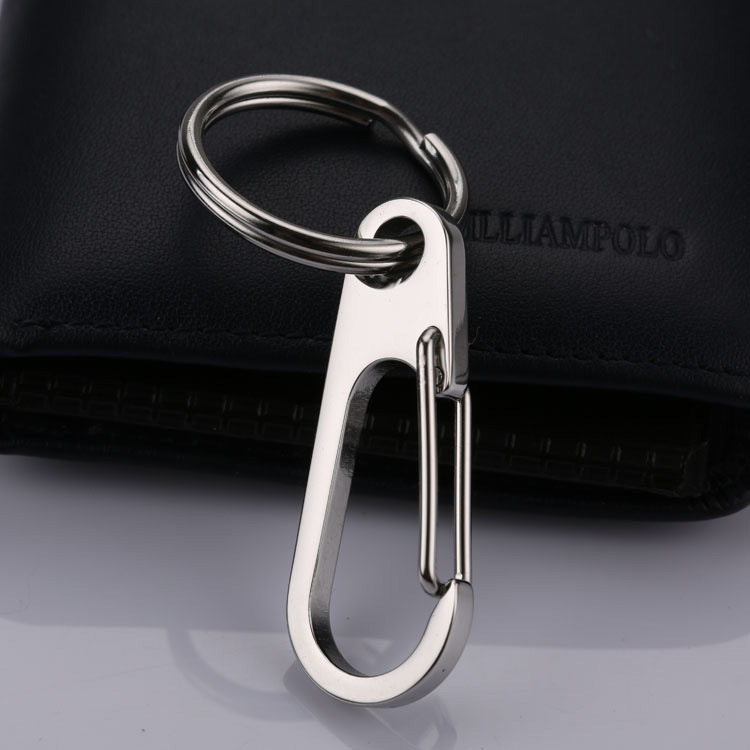 Stainless steel keychain men's metal keychain stainless steel car keychain wholesale