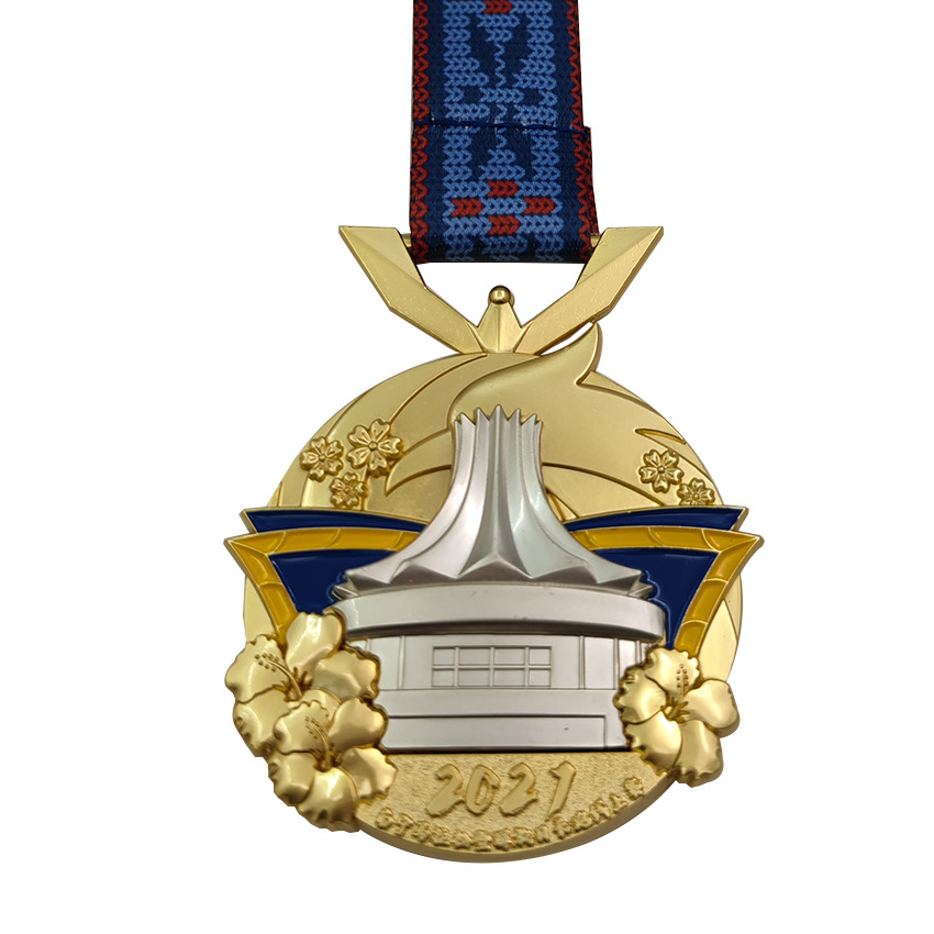 Metal Marathon Medal Trophy Production Paint Commemorative Running Medal Sports Competition Metal Honor Medal