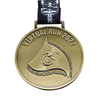 Metal custom zinc alloy paint gold medal marathon sports running event logo cartoon gold medal design