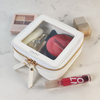 PU White Cosmetic Bag Toiletry Bag Travel Portable Waterproof Toiletry Storage Cosmetic Bag Square Small Bag