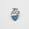 Wave heart brooch ins cartoon cute metal badge school bag pencil bag pin decoration