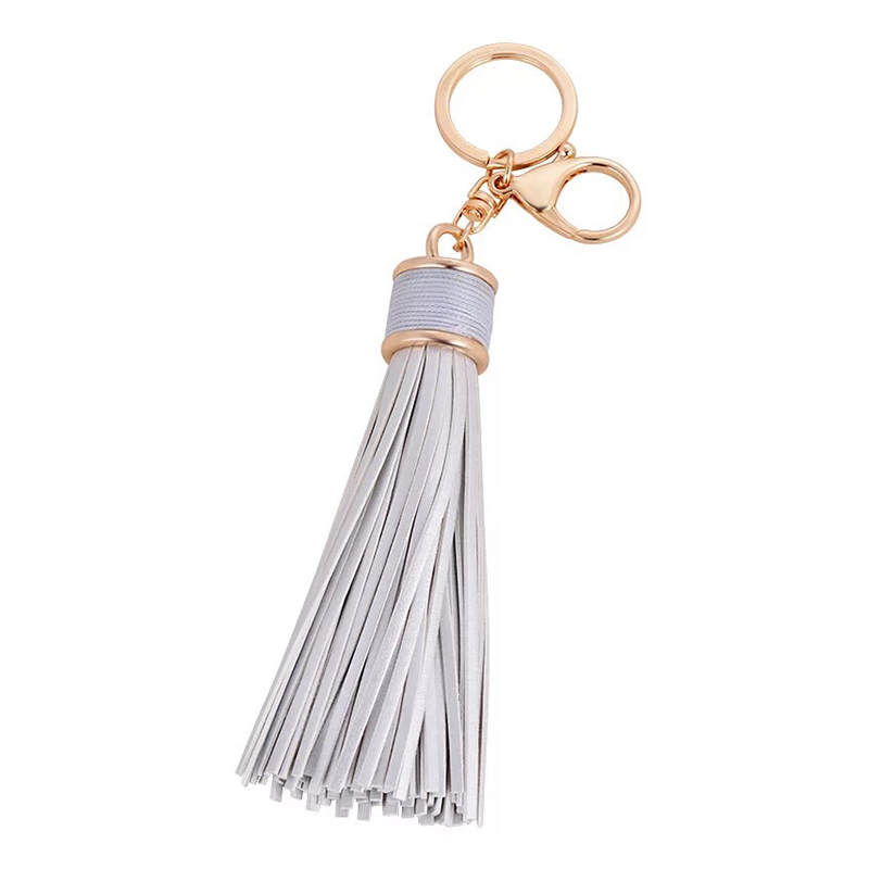 Customized Cross-border Fashion Creative Leather Tassel Keychain Car Pendant Bag Pendant Small Gift Personalized Tassel Keychain Pu Leather Keychain Pendant Customized Exclusive Logo