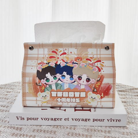 TFBOYS 10th Anniversary Tissue Box Toilet Cartoon Tissue Box Storage Box Car Creative Tissue Box